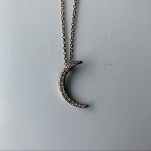 Forever21 Long Gold Moon Necklace